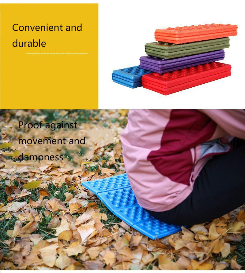 Outdoor Seat Mat XPE Floor Mat 4 Folding Foam Mat Waterproof Insulation Portable Moisture-proof Picnic Mat Butt Mat