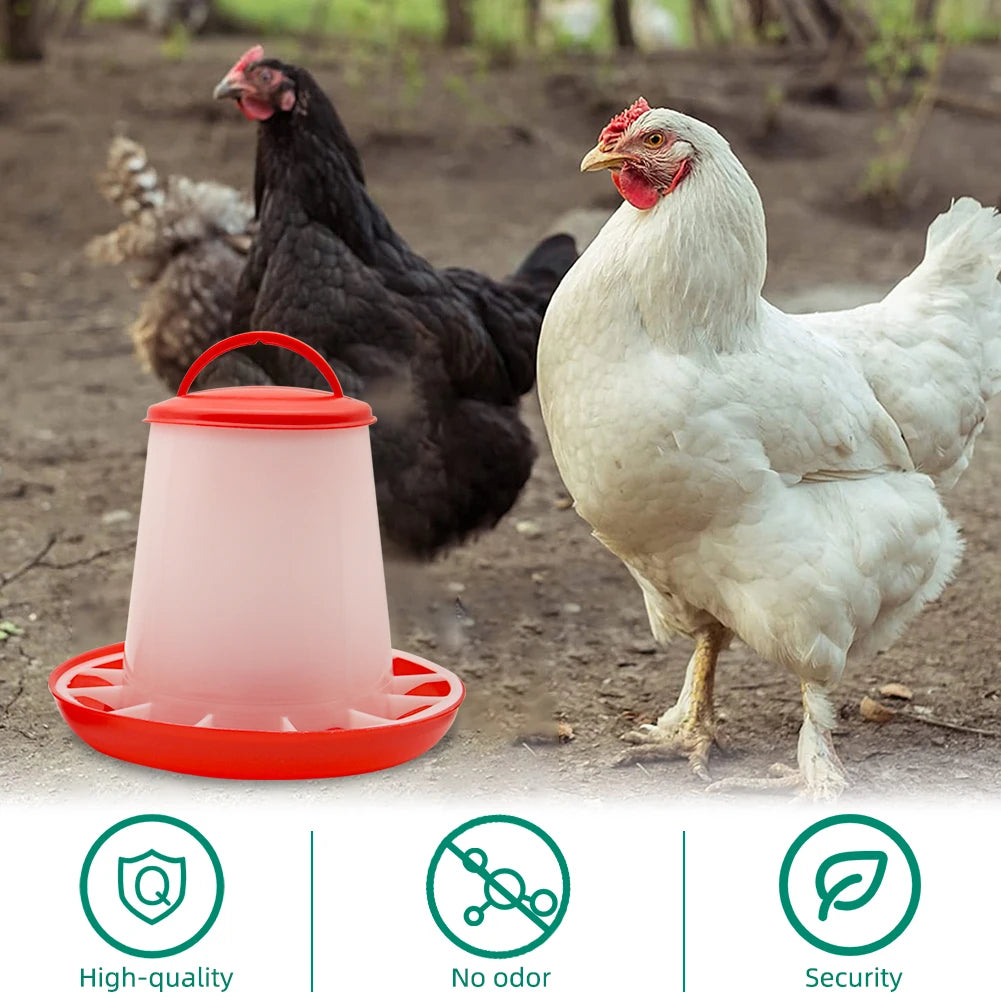 Plastic 1.5Kg/3Kg Chicken Feeder & Chicken Drinker Farm Animal Poultry Automatic Feeding Supplies Chicken Feed and Water Bucket