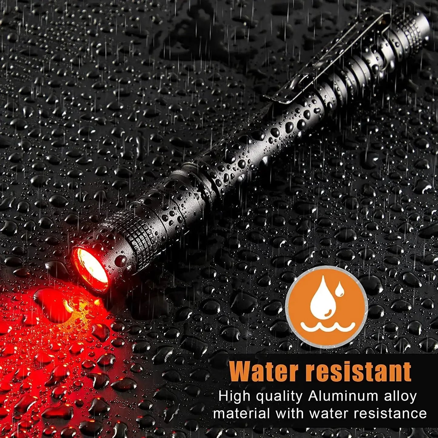 Red Light Penlight One Mode Red Light Flashlight for Camping Hiking Animal Protecting Beekeeping Detecting Aviation Night Vision