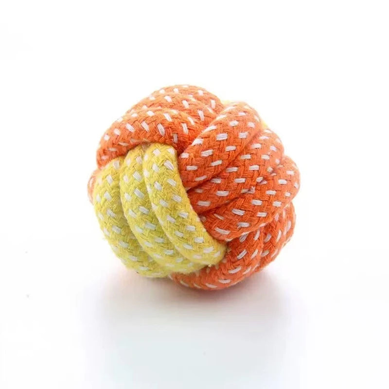 Nueva pelota de cuerda de color caramelo para mascotas, juguete para perros, mordedura de osito, juguete duradero para gatos