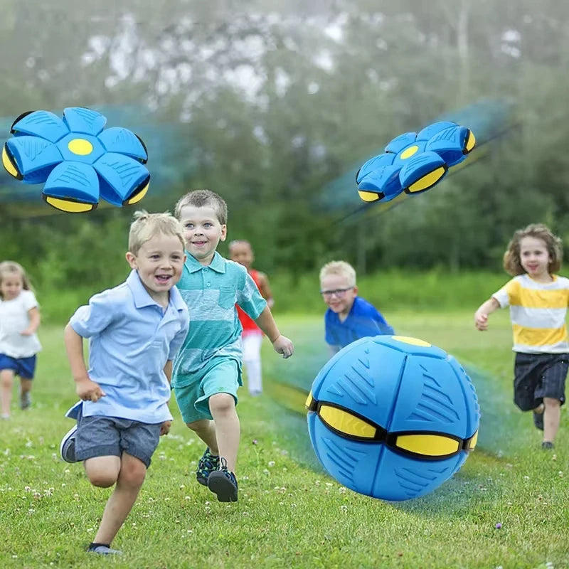 Magic Flying Saucer Ball Bouncy Stomp Ball Puzzle Pet Children's Toys Indoor Outdoor Decompression Transformation Sports Balls