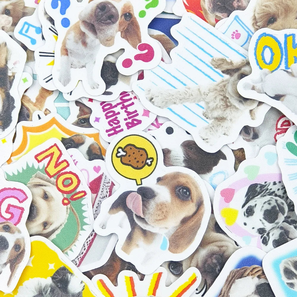 40pcs Pet Dog Holiday Party Sticker Mobile Phone Cup Laptop Skateboard Cute Pet Sticker