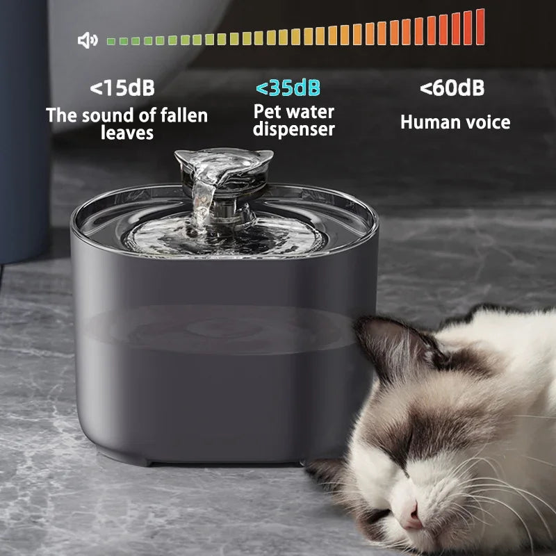 Cat Fountain Pets Water Fountain Cats Dispenser Auto Filter USB Electric Mute Cat Drinker Bowl Recirculate Filtring Drinker