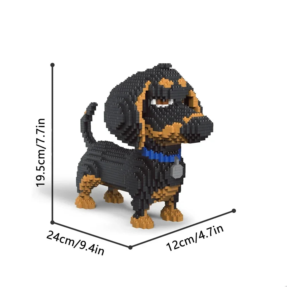 Knew Built Corgi Dog Micro Mini Building Blocks Toys: Adorable Model for Pet Lovers, Recreation, Perfect Display and Gift Idea