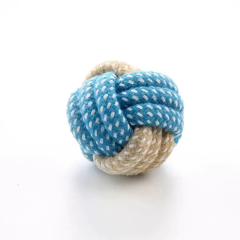 Nueva pelota de cuerda de color caramelo para mascotas, juguete para perros, mordedura de osito, juguete duradero para gatos