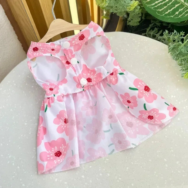 Puppy Skirt Spring Summer Dog Princess Dress Pet Skirt Cute Dog Dress Bow Lace for Small Medium Puppy Poodle Chihuahua Dog Cloth