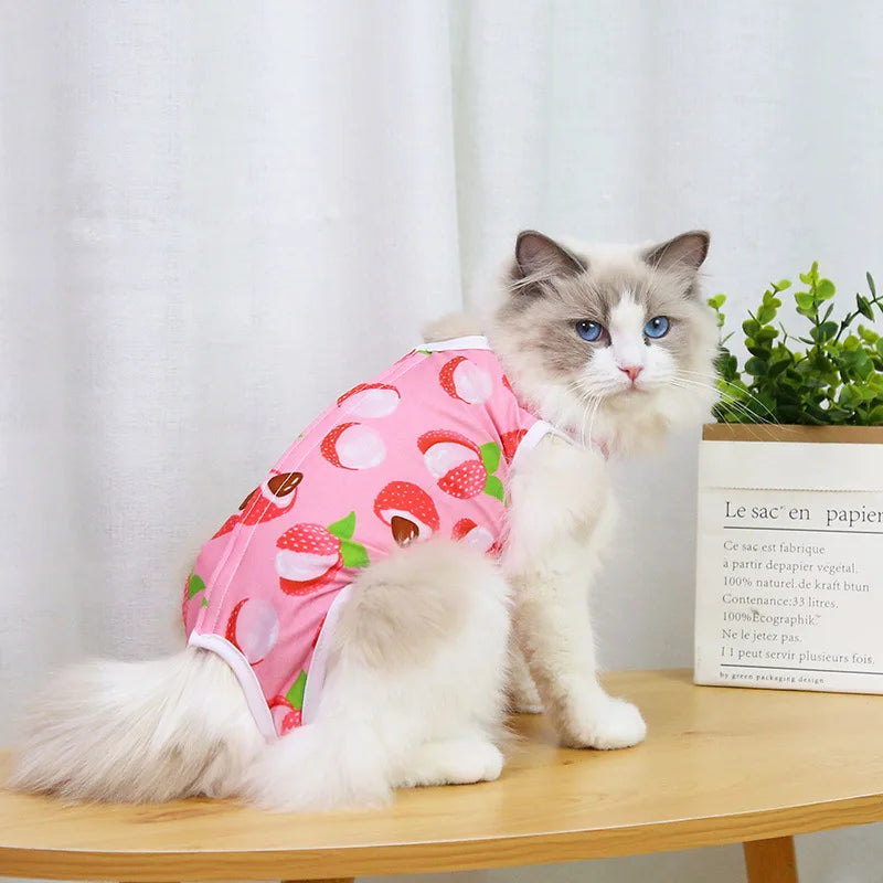 Cat Anti-licking Sterilization Clothes Pet Surgery Suit for Small Dog Cat Weaning Breathable Puppy Anti-scratch Body Strap Vest