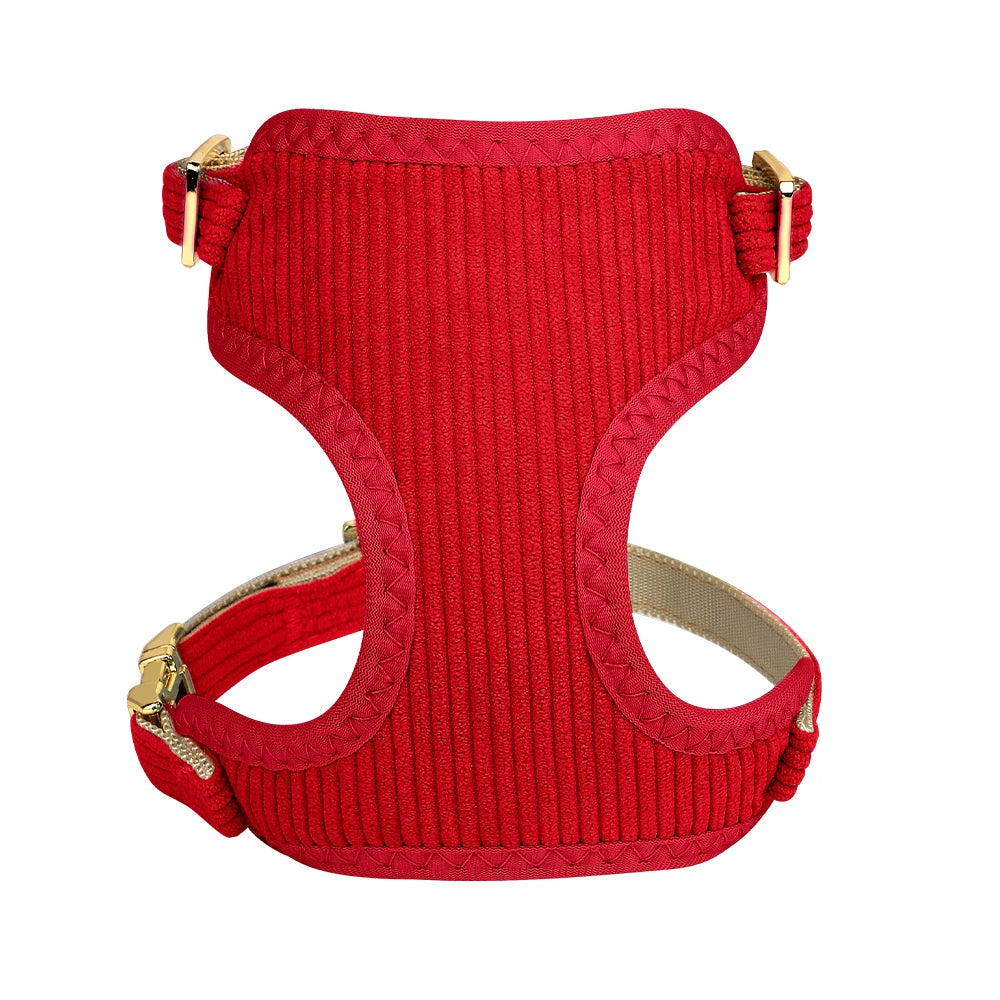 3PCS Dog Collar Harness Leash Set Breathable Dog Harnesses Soft Velvet Puppy Necklace With Bowknot Pet Walking Rope For Dogs Pug