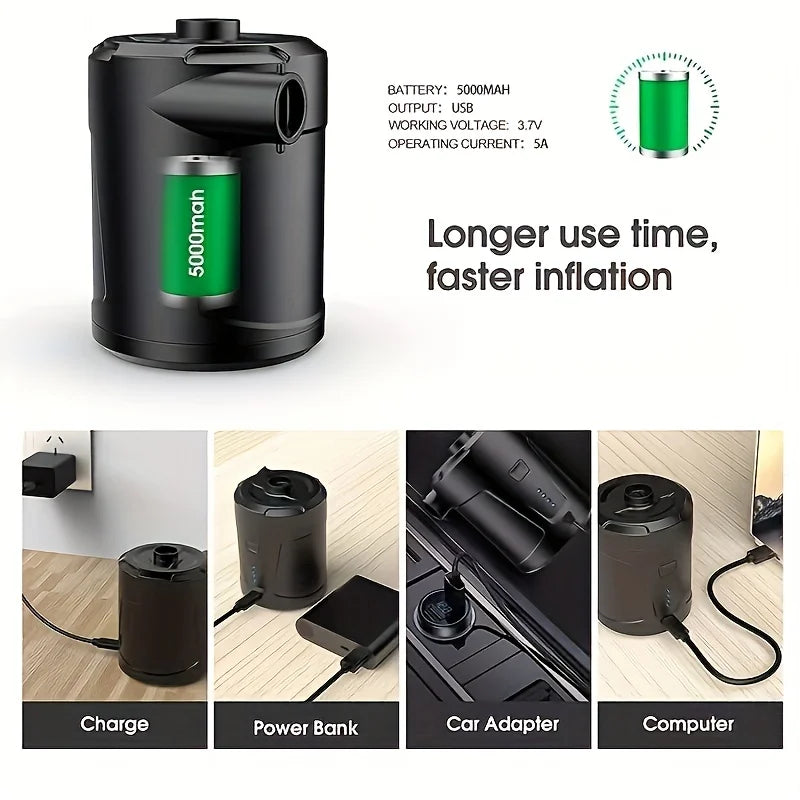 Portable air pump outdoor camping air mattress swimming pool swimming ring inflatable sofa air pump home