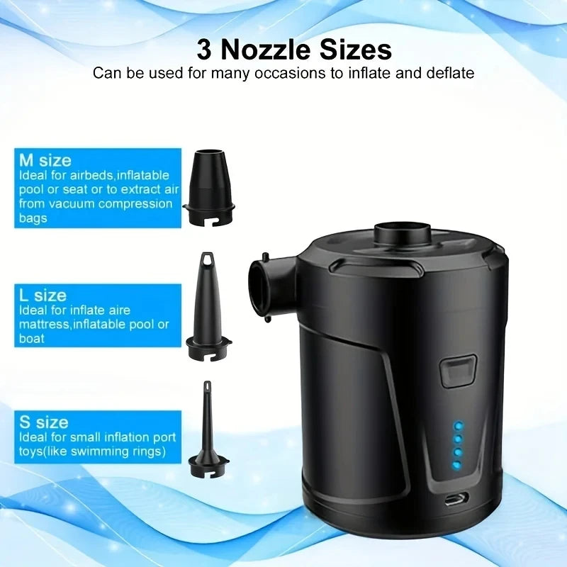 Portable air pump outdoor camping air mattress swimming pool swimming ring inflatable sofa air pump home