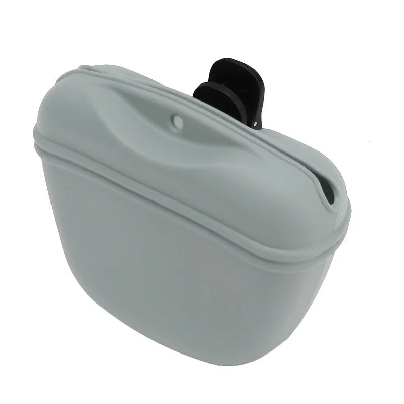 Silicone Dog Treat Bag Outdoor Feeder Puppy Snack Pouch Food Reward Storage Bag Pet Portable Dog Training Waist Bag