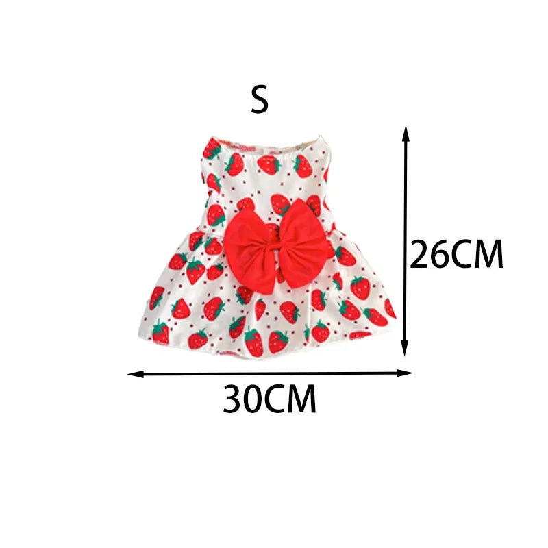 Puppy Skirt Spring Summer Dog Princess Dress Pet Skirt Cute Dog Dress Bow Lace for Small Medium Puppy Poodle Chihuahua Dog Cloth