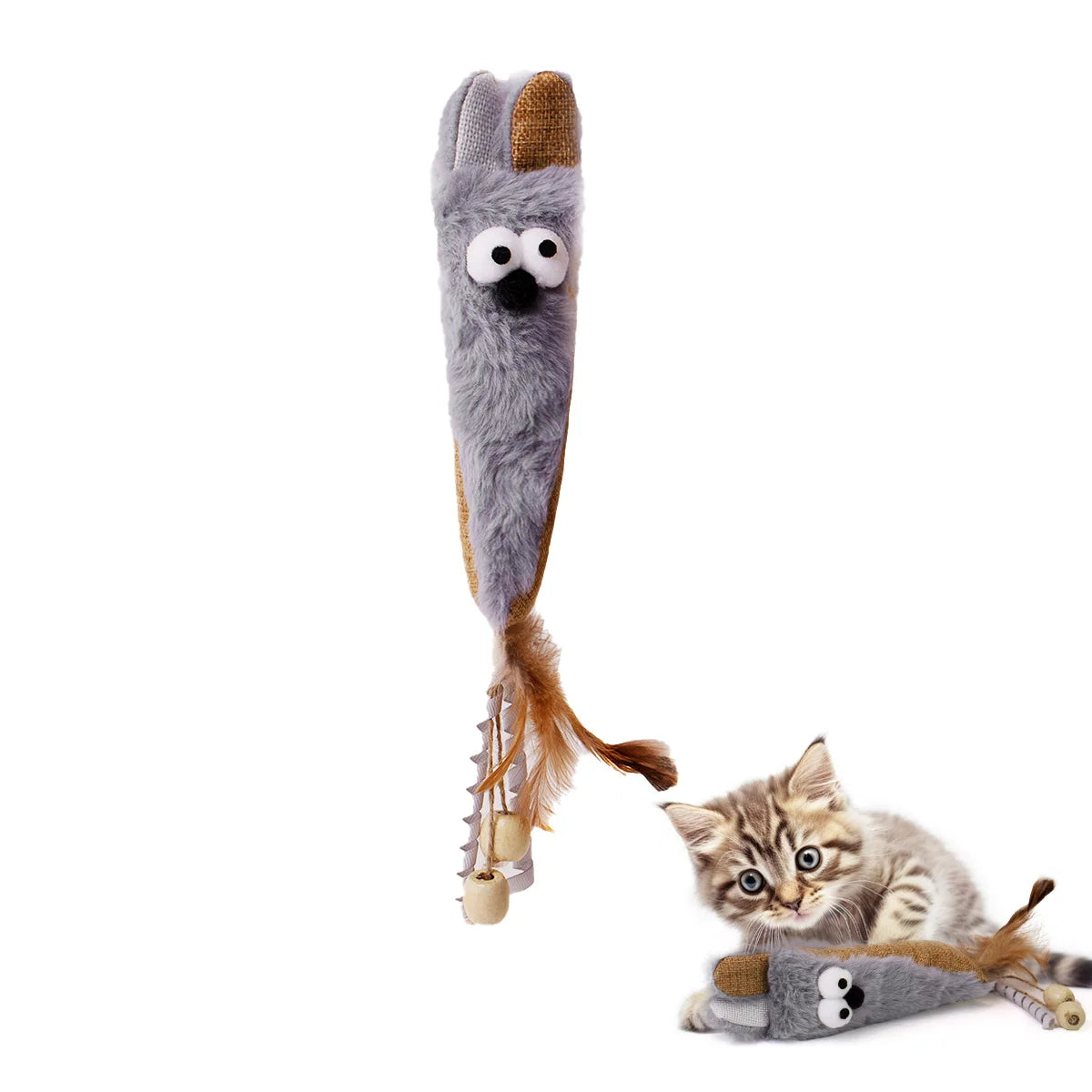 Electric Interactive Mouse Cat Toys Funny Plush Toy Smart Pet Interactive Movement Toys Fast Moving Pet Cat Accessories