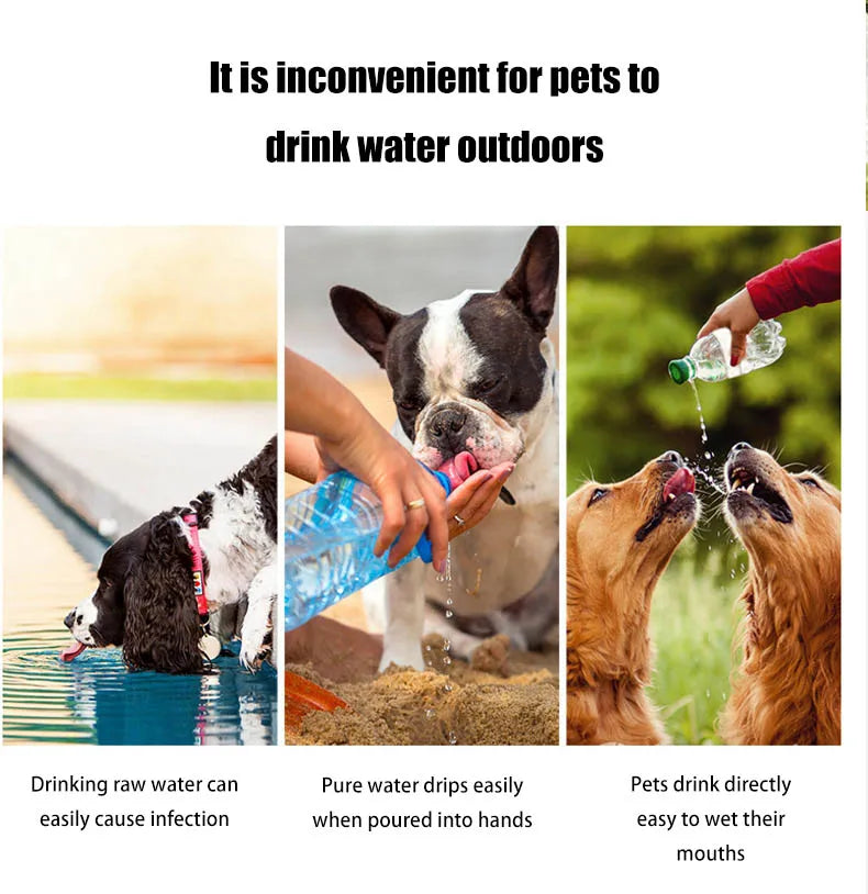 Two-in-one feeding and drinking pet water cup portable travel outdoor drinking fountain dog water cup kettle outdoor supplies