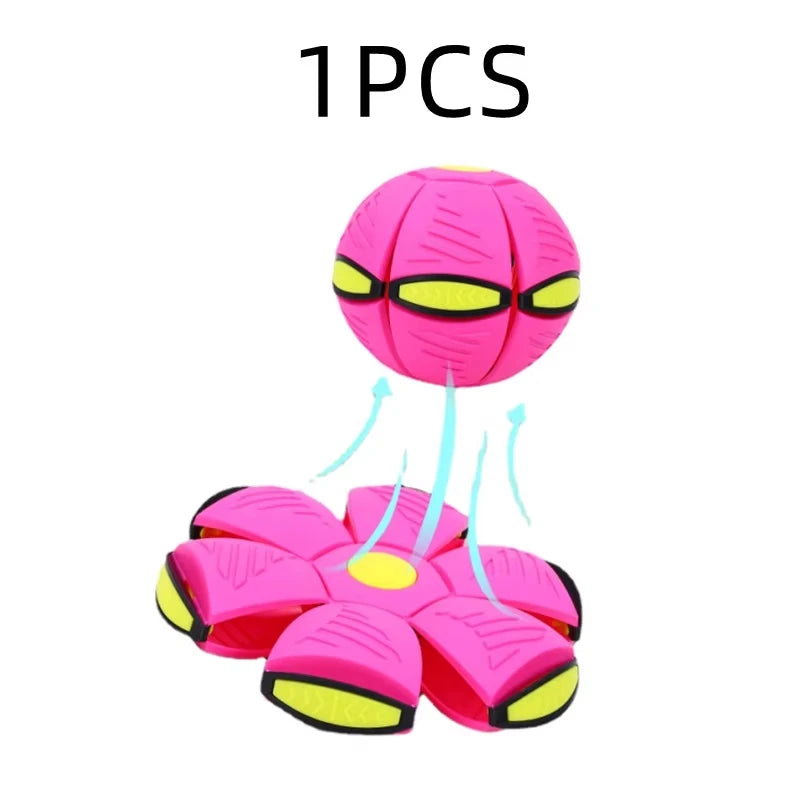 Magic Flying Saucer Ball Bouncy Stomp Ball Puzzle Pet Children's Toys Indoor Outdoor Decompression Transformation Sports Balls