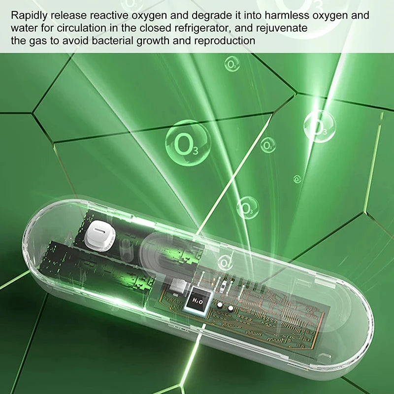 Refrigerator Deodorizer & Air Purifier - Extend Food Shelf Life, Remove Odors (Smoke, Pet, Toilet) for Car & Fridge