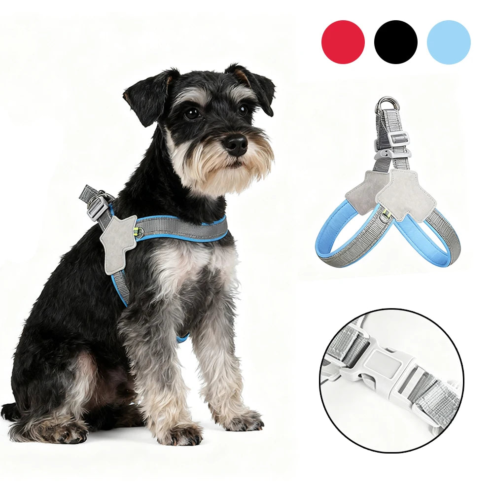 Pet Harness Reflective Outdoor Puppy Chest Strap With D-Ring For Small Dogs Cats Breathable Adjustable Vest Bulldog Supplies