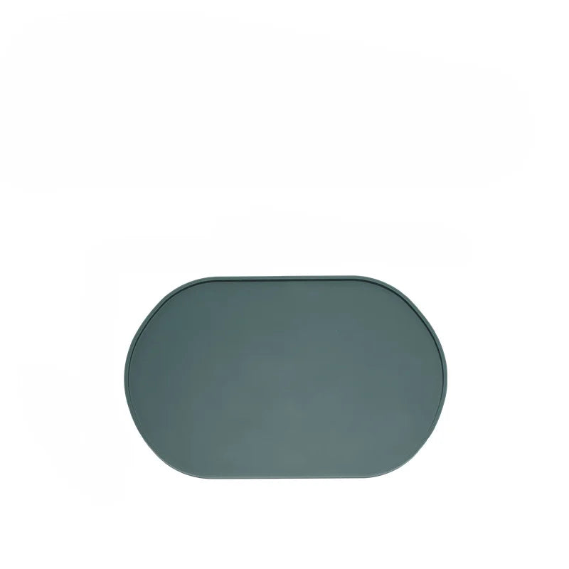 Dog Food Mat Pet Placemat Cat Bowl Pad Cats Drinking Feed Mats Easy to Clean Non-Slip Silicone Round Pet Feeding Water Supplies