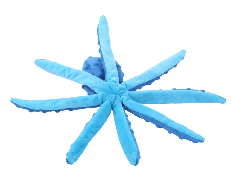 Pet Plush Toy Octopus Dog Interactive Toy Indestructible Bite Resistant Sound Puppy squeaky Octopu Dogs Rattle For Toys Supplies