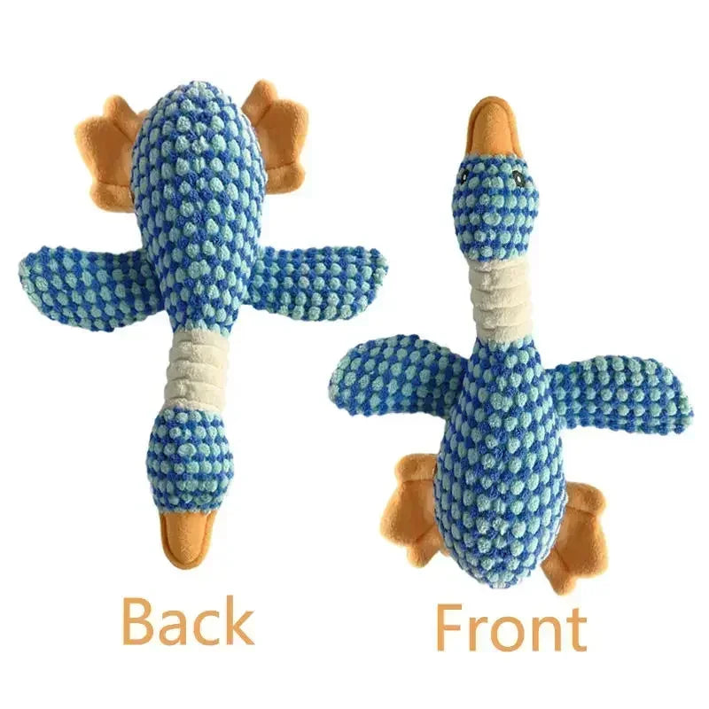 Cute toy dog plush animal toy wild goose chewing toy is suitable for small, medium and large dogs to clean their teeth.