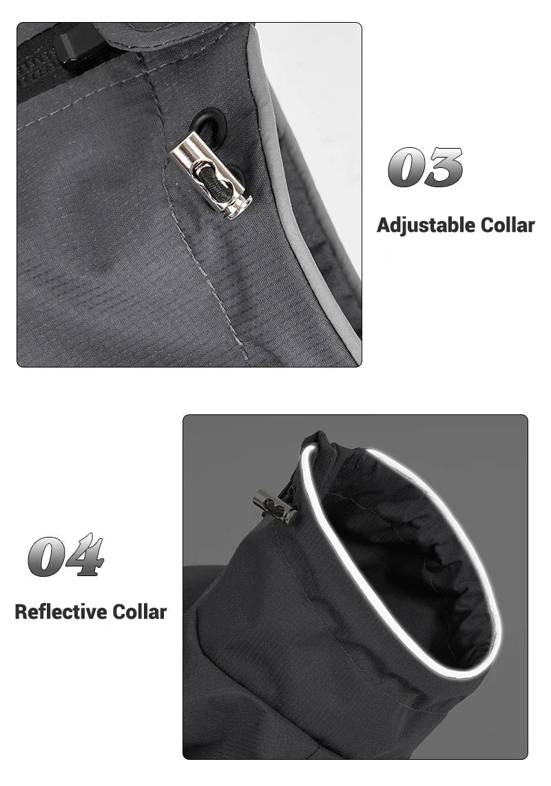 Dog Raincoat with Harness Waterproof Pet Rain Jacket for Small Dogs Adjustable Reflective Dog Rain Overalls with 4 Legs