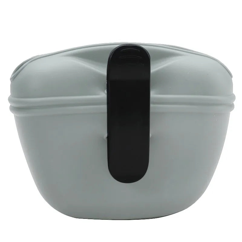 Silicone Dog Treat Bag Outdoor Feeder Puppy Snack Pouch Food Reward Storage Bag Pet Portable Dog Training Waist Bag