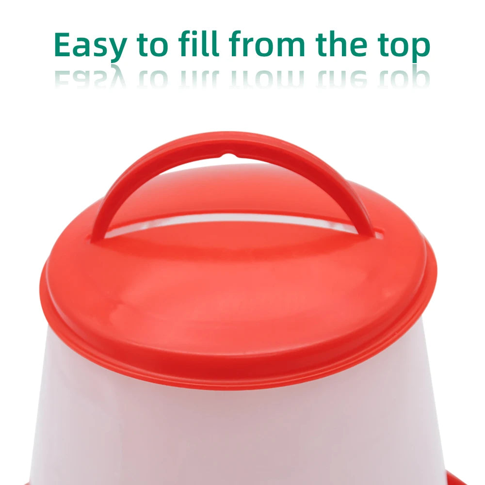 Plastic 1.5Kg/3Kg Chicken Feeder & Chicken Drinker Farm Animal Poultry Automatic Feeding Supplies Chicken Feed and Water Bucket