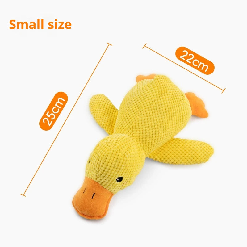 Jouet en peluche pour chien, compagnon endormi, canard résistant aux morsures, grincement des dents, soulagement du bruit, jouet sonore de canard