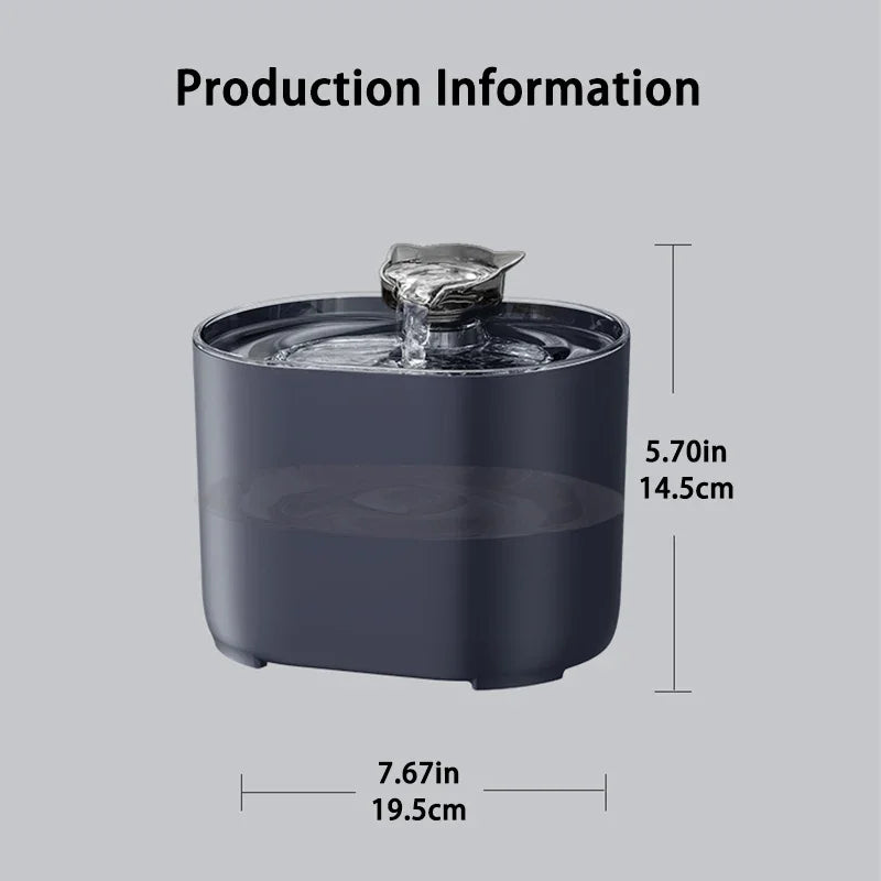 Cat Fountain Pets Water Fountain Cats Dispenser Auto Filter USB Electric Mute Cat Drinker Bowl Recirculate Filtring Drinker