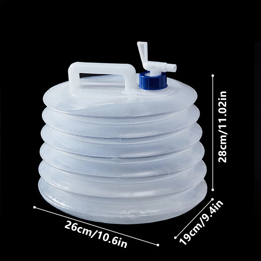 Portable 5/10L /15L Outdoor Foldable Collapsible Drinking Car Water Bag Carrier Container Outdoor Camping Hiking Picnic Emergenc