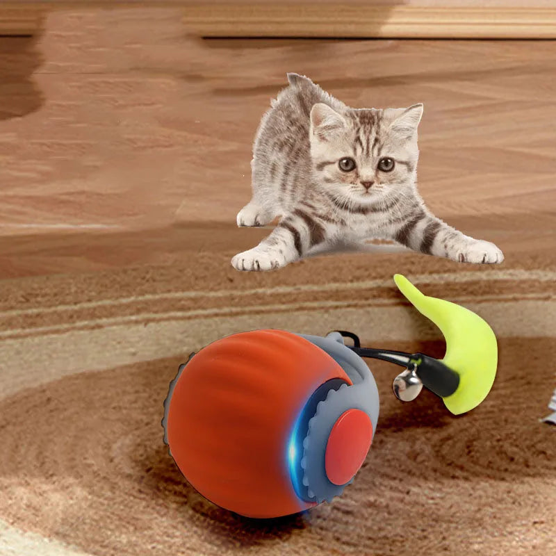 Pelota inteligente para gatos, juguete eléctrico para gatos, autoexcitante, antiaburrimiento, seguro y resistente a las mordeduras.