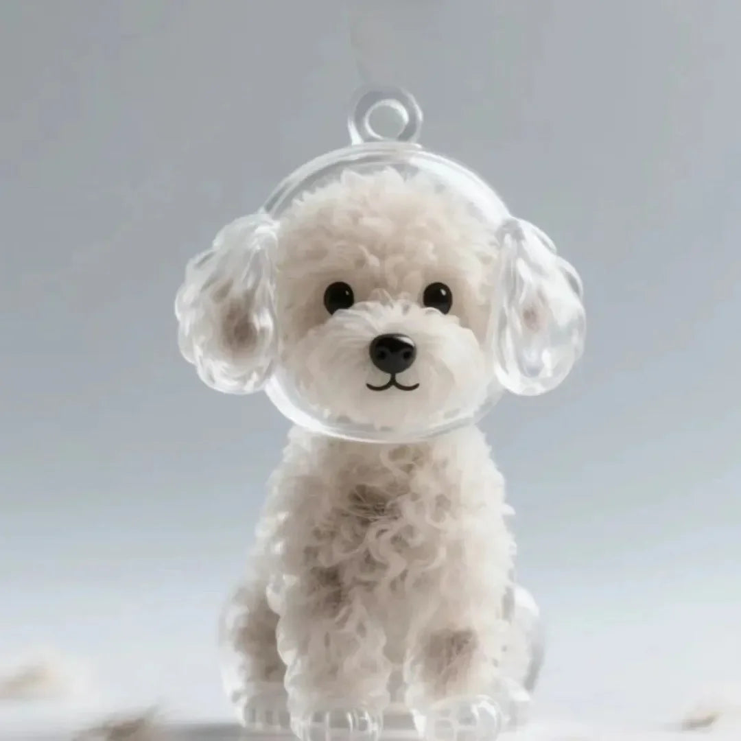 Dogs Hair Storage Pendant Cute Keychain Bag Pendant Couple Car Key Chains Jewelry Souvenir Collection Gift Decor Dog Accessories