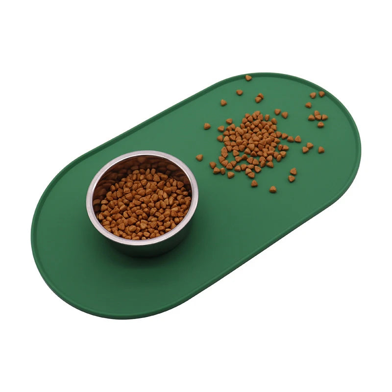 Pet Silicone Food Mat Placemat Waterproof Prevent Spills Dog Feeding Mats Easy to Clean Non-Slip Pet Feeding Water Supplies