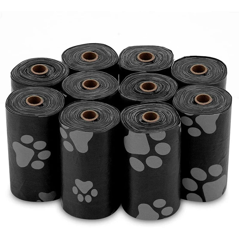 Random Color Cartoon Paw Graphic Dog Poop Bags Pet Poop Bags Leak-Proof Dog Waste Bags For Pet Supplies