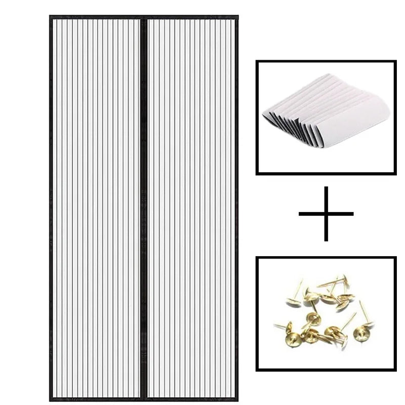 Magnetic Screen Door Self Sealing, Heavy Duty, Hands Free Mesh Partition Keeps Bugs Out - Pet and Kid Friendly Keep Open Feature