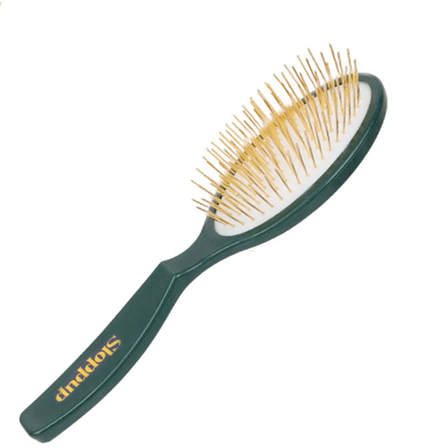 Pet Grooming Detangler Pin Dog Brush for Shedding & Removing Loose Fur, Lightweight ABS with Gold Plated Pins for Long Hair