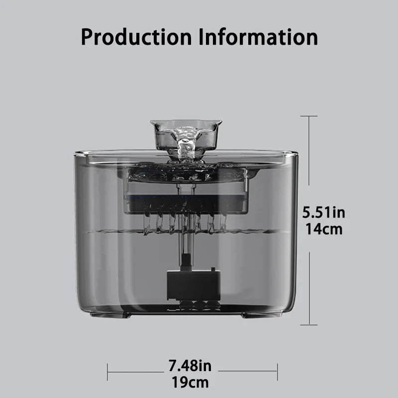 Cat Fountain Pets Water Fountain Cats Dispenser Auto Filter USB Electric Mute Cat Drinker Bowl Recirculate Filtring Drinker