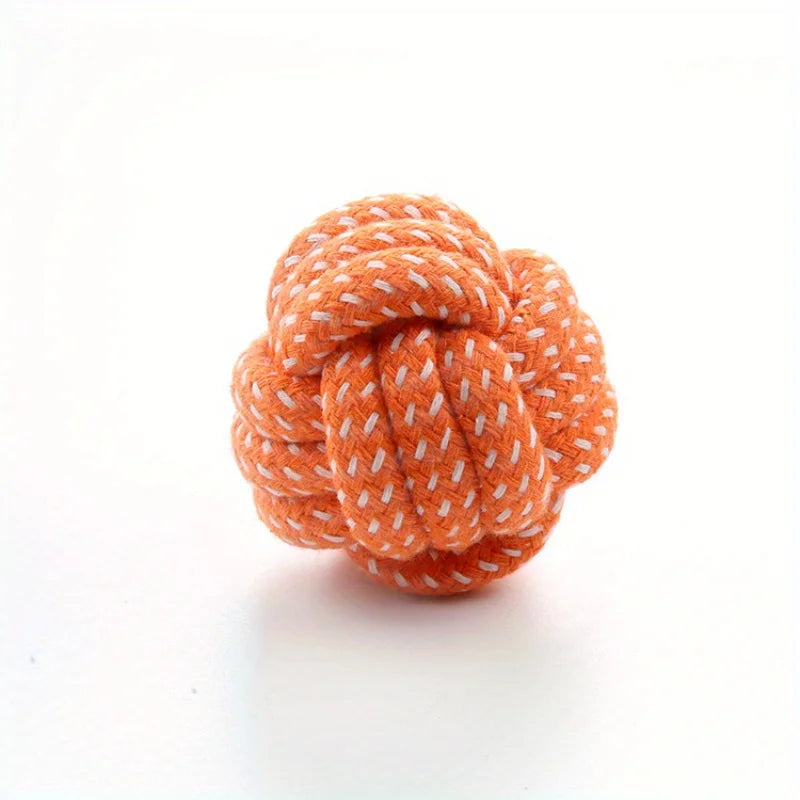 Nueva pelota de cuerda de color caramelo para mascotas, juguete para perros, mordedura de osito, juguete duradero para gatos