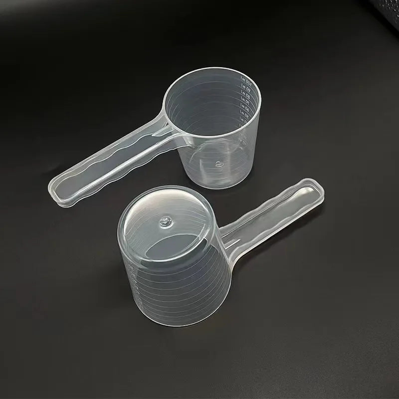 5Pcs 100ml Transparent Pet Measuring Spoons With Scale Dog Cat Feeding Shovel Tableware Pet Supplies Milk Powder Seasoning Scoop