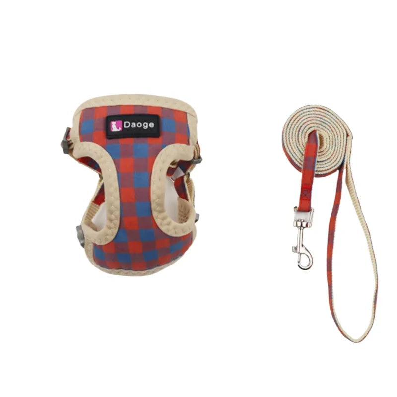 Pet Dog Harness No Pull Breathable Small Dog Harness and Leash Set Adjustable Chihuahua Pet Accessories Harness for Puppies