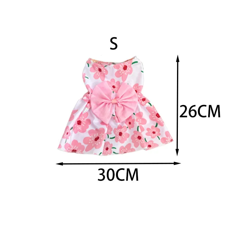 Puppy Skirt Spring Summer Dog Princess Dress Pet Skirt Cute Dog Dress Bow Lace for Small Medium Puppy Poodle Chihuahua Dog Cloth