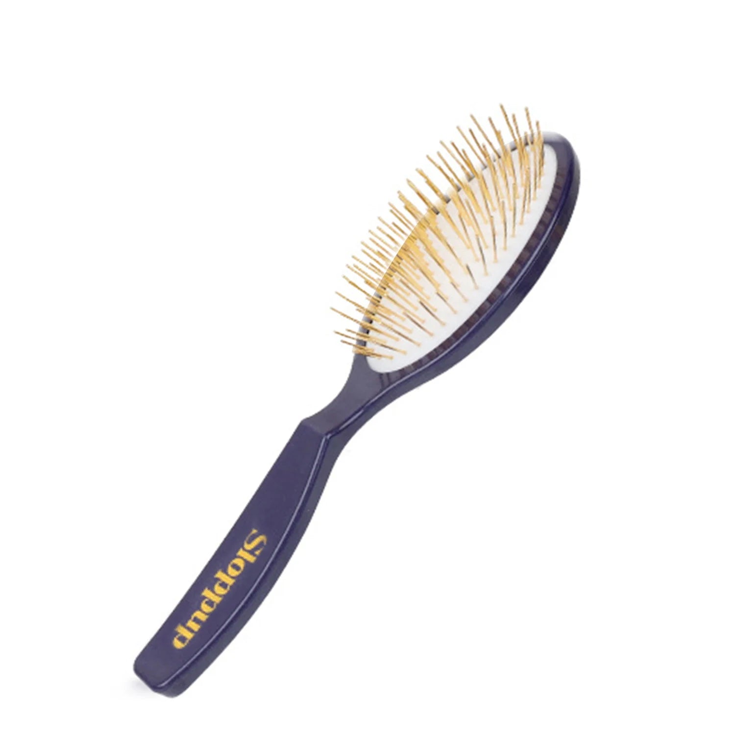 Pet Grooming Detangler Pin Dog Brush for Shedding & Removing Loose Fur, Lightweight ABS with Gold Plated Pins for Long Hair
