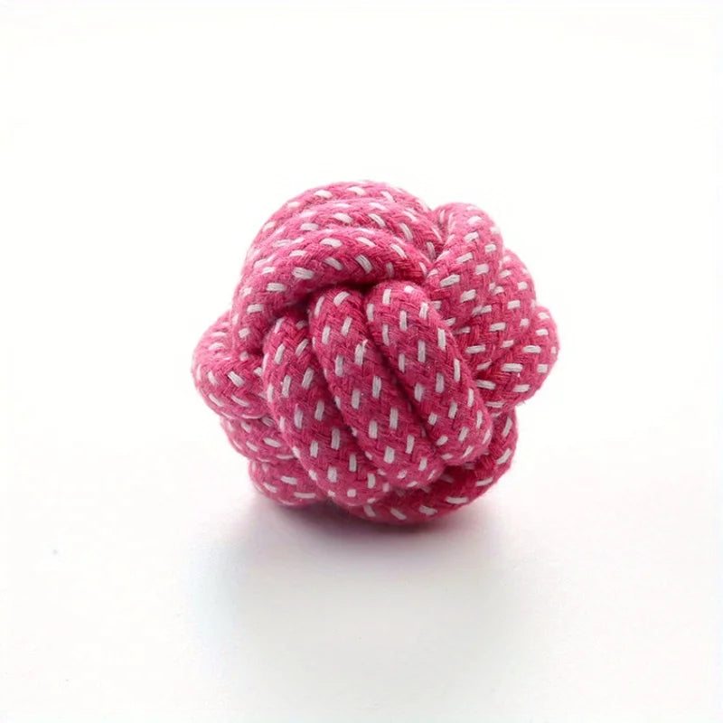 Nueva pelota de cuerda de color caramelo para mascotas, juguete para perros, mordedura de osito, juguete duradero para gatos