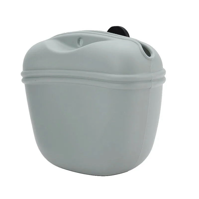 Silicone Dog Treat Bag Outdoor Feeder Puppy Snack Pouch Food Reward Storage Bag Pet Portable Dog Training Waist Bag