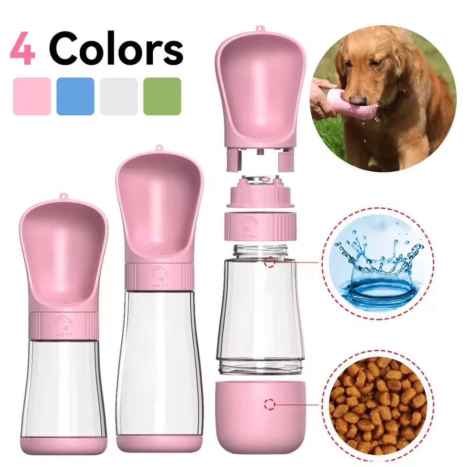 Two-in-one feeding and drinking pet water cup portable travel outdoor drinking fountain dog water cup kettle outdoor supplies