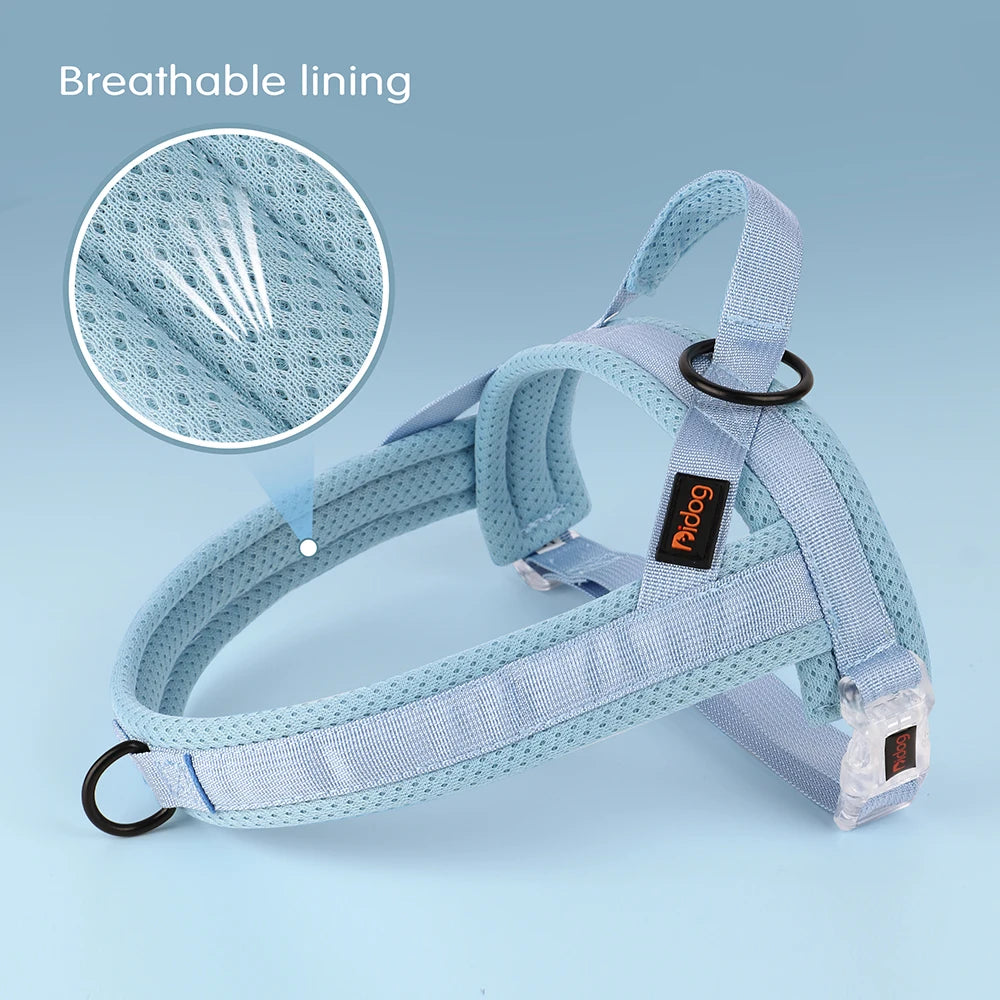 Soft No Pull Dog Harness Nylon Pitbull Dog Puppy Harnesses Padded Pet Vest Adjustable for Small Medium Large Dog Chihuahua Pug