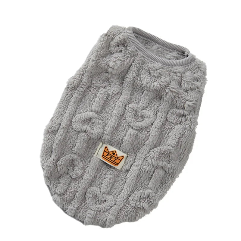 Dog Jacket Autumn Winter Warm Pet Clothes For Small Medium Dogs Cats Soft Puppy Fleece Sweatshirt Costume