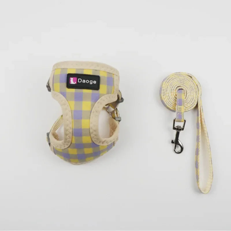 Pet Dog Harness No Pull Breathable Small Dog Harness and Leash Set Adjustable Chihuahua Pet Accessories Harness for Puppies