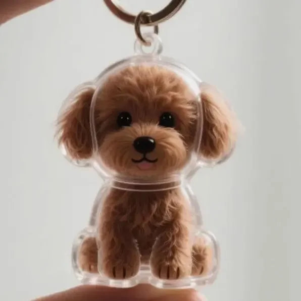 Dogs Hair Storage Pendant Cute Keychain Bag Pendant Couple Car Key Chains Jewelry Souvenir Collection Gift Decor Dog Accessories