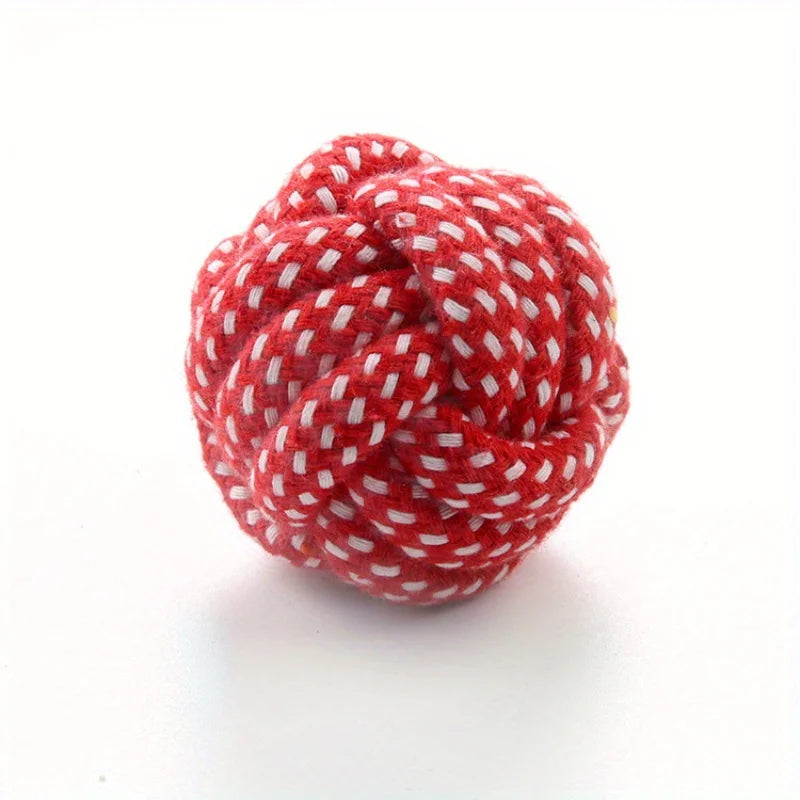 Nueva pelota de cuerda de color caramelo para mascotas, juguete para perros, mordedura de osito, juguete duradero para gatos